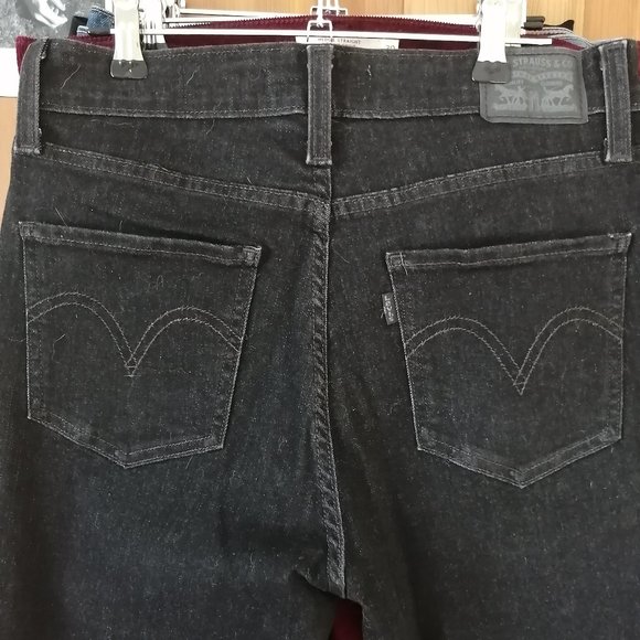 sz 30 LEVI'S Black high rise skinny ankle JEANS - Picture 5 of 8